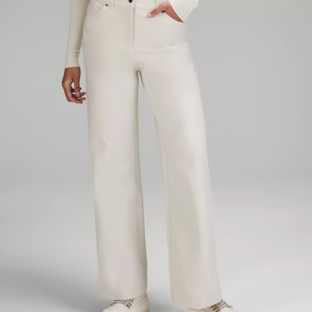 Lululemon City Sleek 5 Pocket High-Rise Wide-Leg Pant 33 White